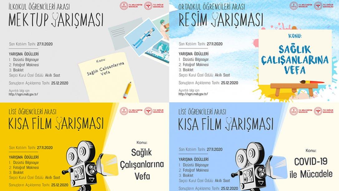 ''Sağlık Çalışanlarına Vefa'' Konulu Yarışmalar