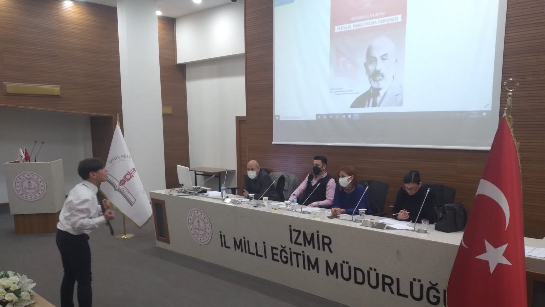 İzmir İl Milli Eğitim Müdürlüğü, 'İstiklal Marşını Ezbere Güzel Okuma Yarışması' Sonuçlandı