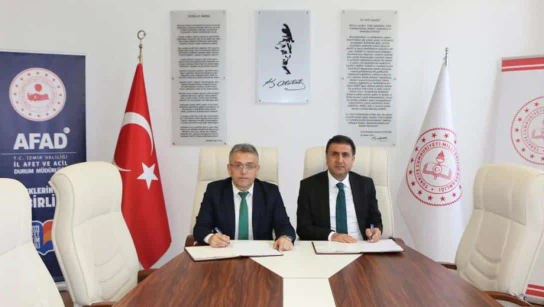 İzmir İl Milli Eğitim Müdürlüğü İle İzmir İl Afet ve Acil Durum Müdürlüğü Arasında 'Eğitimde İşbirliği Protokolü' İmzalandı