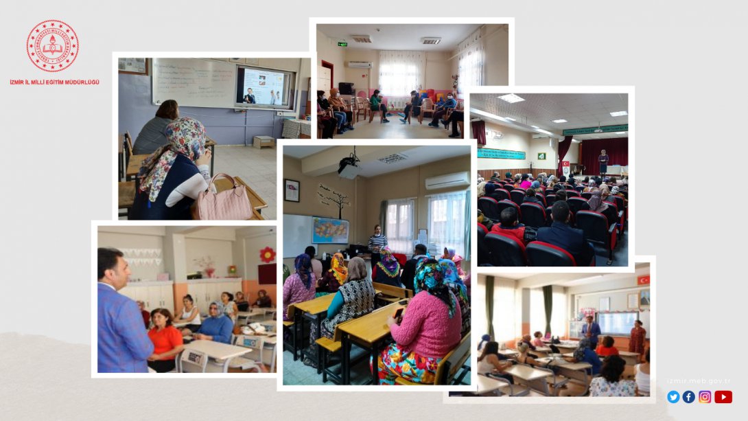 İzmir İl Milli Eğitim Müdürlüğünde Aile Okulu Projesi Kapsamında Eğitimler Hız Kesmeden Devam Ediyor
