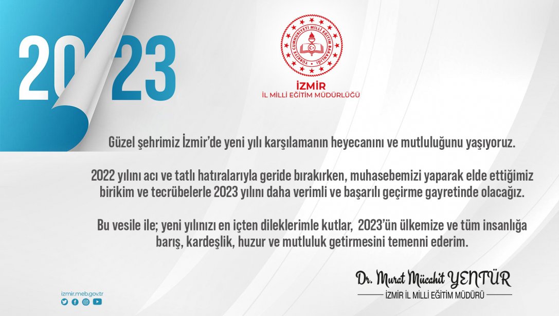 İl Milli Eğitim Müdürümüz Dr. Murat Mücahit Yentür'ün 