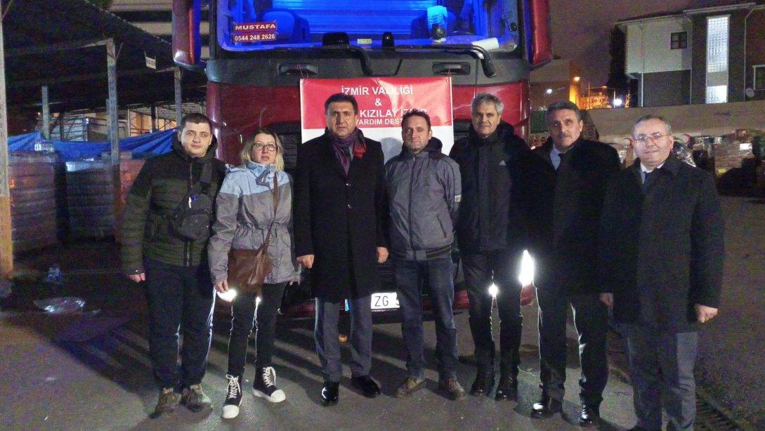 İzmir İl Milli Eğitim Müdürlüğünün Ekmek ve Gıda Yardım Tırı Yola Çıktı