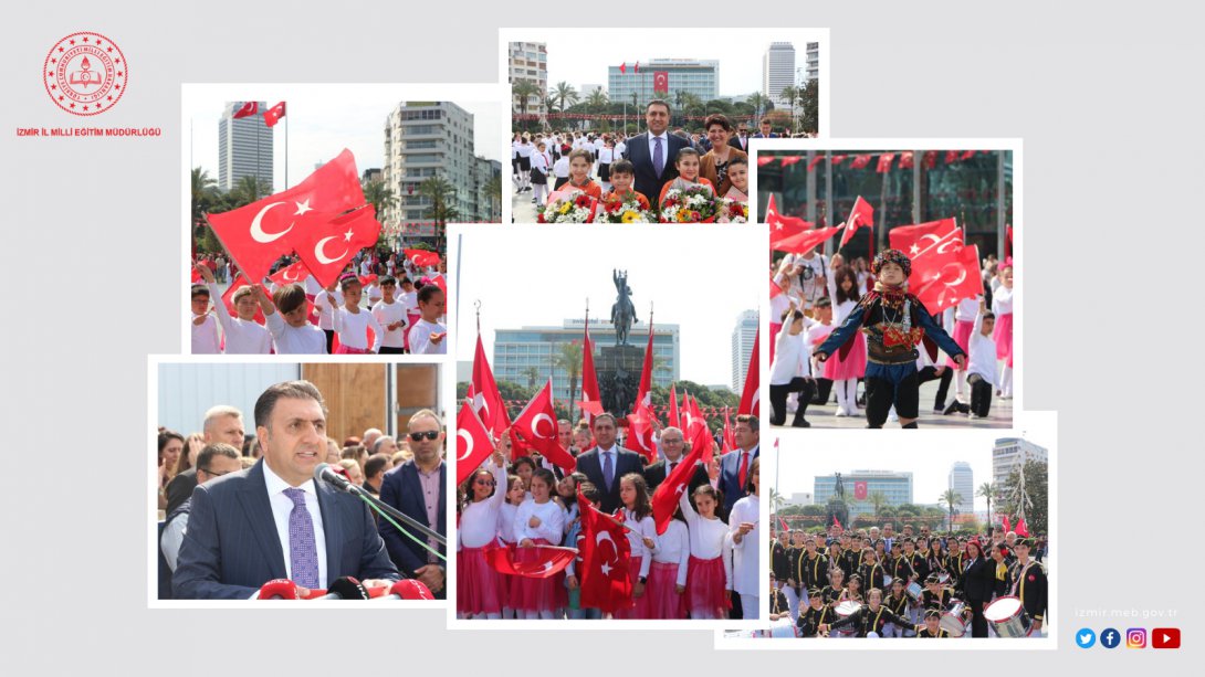 23 Nisan Ulusal Egemenlik ve Çocuk Bayramının 103. Yıl Dönümü İzmir Cumhuriyet Meydanında Kutlandı