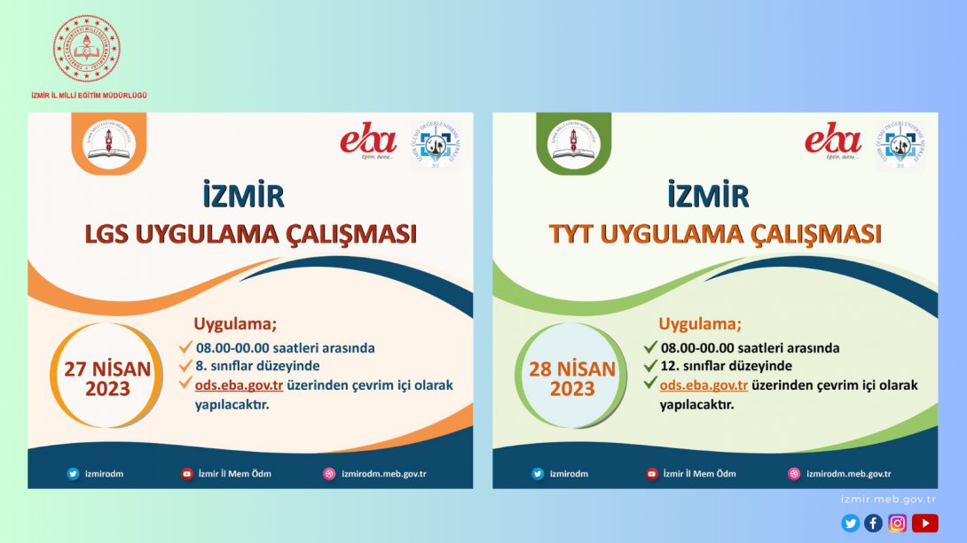 İzmir İl Milli Eğitim Müdürlüğünden öğrencilere yönelik çevrimiçi LGS ve YKS Uygulaması Gerçekleştiriliyor