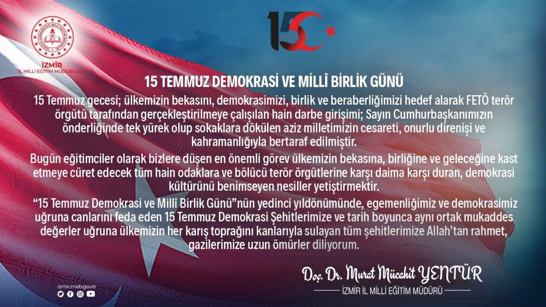 İl Milli Eğitim Müdürümüz Doç. Dr. Murat Mücahit Yentür'ün 