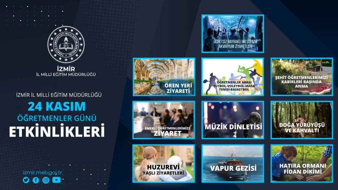 İzmir İl Milli Eğitim Müdürlüğü 24 Kasım Öğretmenler Gününde Ses Getiriyor