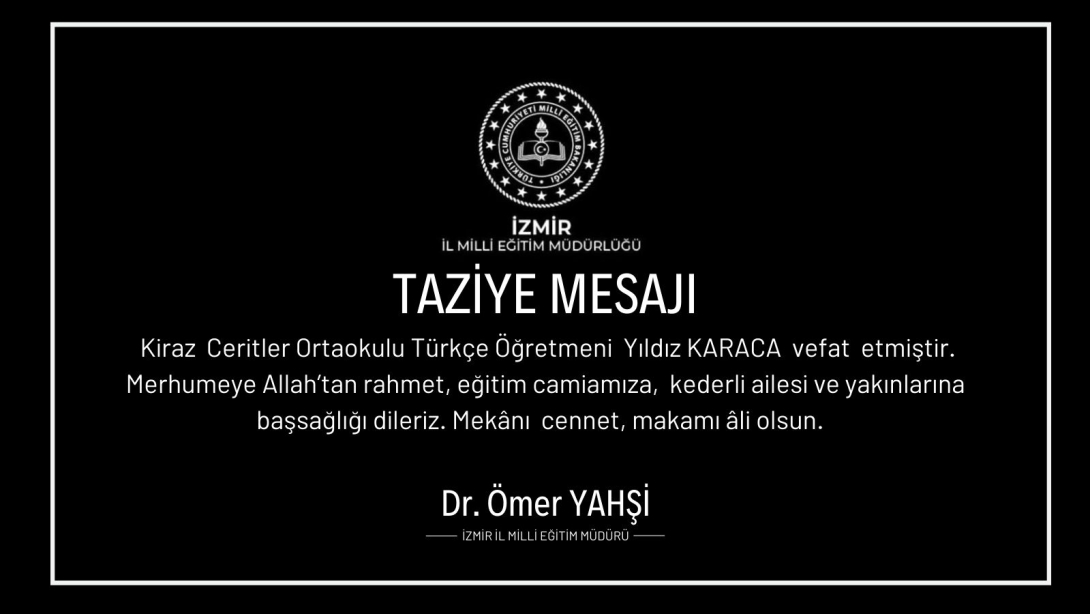 Vefat ve Başsağlığı